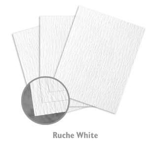  Ruche White Cardstock   25/Package