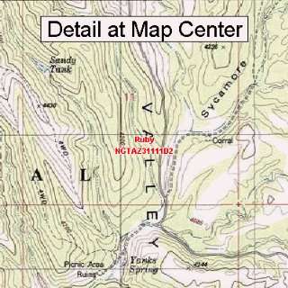   Quadrangle Map   Ruby, Arizona (Folded/Waterproof)