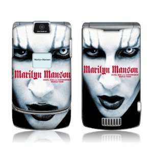   MANS10098 Motorola RAZR  V3 V3c V3m  Marilyn Manson  Manson Guns Skin