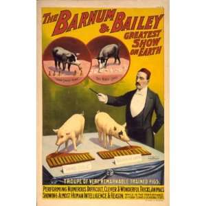  c1898. poster Barnum & Bailey greatest show on earth