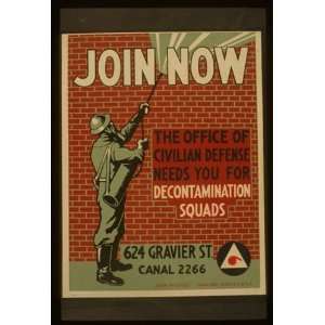  WPA Poster Join nowThe office of civilian defense needs 