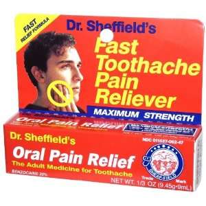  Dr. Sheffields Oral Pain Relief Gel .33 oz (Pack of 12 