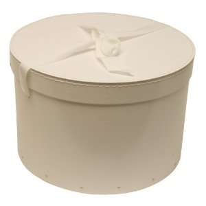  13 x 8 Heavy Duty White (Round) Hat Box with Ribbon   Sold 