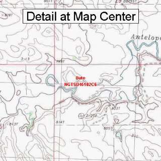   Topographic Quadrangle Map   Date, South Dakota (Folded/Waterproof