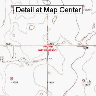   Topographic Quadrangle Map   Ferney, South Dakota (Folded/Waterproof