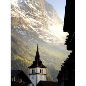  Church Tower, Grindelwald, Bern, Switzerland, Europe 