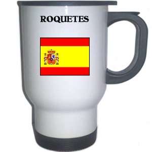  Spain (Espana)   ROQUETES White Stainless Steel Mug 