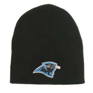   Panthers Classic Black Knit Beanie (Uncuffed Hat)