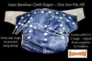 Bamboo Baby Cloth Diaper/Nappy Organic+2 Inserts CAMO  