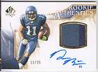 DEON BUTLER 2009 UD SP AUTHENTIC GOLD RC AUTO JERSEY PATCH #1/1 