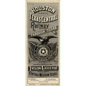   and Texas Central Railway through Texas, 1885 Arts, Crafts & Sewing