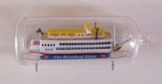 Riverboat DIXIE Ship In A Bottle Micro Machines Galoob Paddle Wheel 