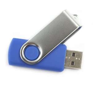  2GB USB 2.0 Flash Memory Drive Thumb Swivel Design Blue 