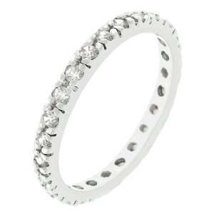   Zirconia Channel Set Eternity Band in Size 5 Kate Bissett Jewelry