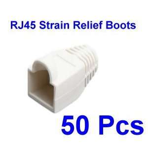  VasterCable,RJ45, White, Strain Relief Boots (50 Pcs Per 