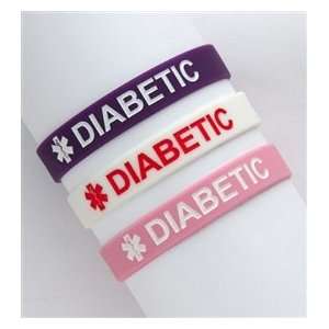  Kids Silicone Diabetic Medical Alert Bracelets   Set of 3 