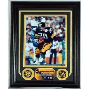  Rocky Bleier Autographed Photomint with Gold Coins Sports 