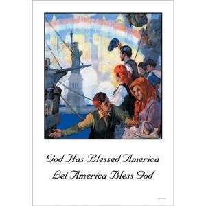   Poster Gid Has Blessed Americ Let America Bless God