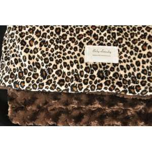   Minky Blanket Cheetah/Chocolate Swirl   Jumbo Size (72x60) Baby