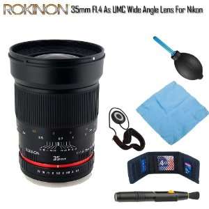  Rokinon 35mm F1.4 As UMC Wide Angle Lens Nikon DSLR 