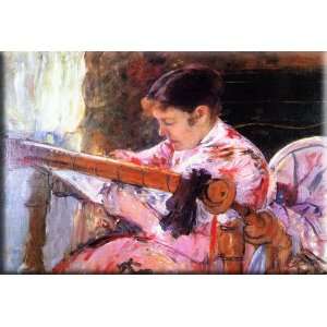 Lydia at the Tapestry Loom 30x21 Streched Canvas Art by 