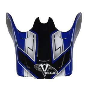  Vega Viper Jr. Blue Dicey Graphic Off Road Helmet Visor 