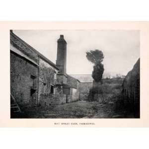  1906 Halftone Print Bodley Farm Parracombe Devon England 