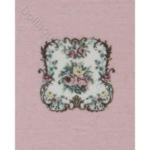  Miniature Pink Floral Needlework 2 by Lindees Little 