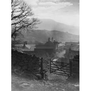 Morning Mist over the Village of Bost, Cumberland, England Stretched 