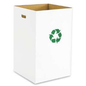  30 Corrugated Trash Receptacle with Recycle Logo