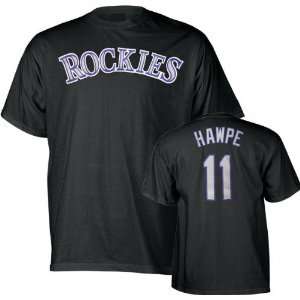 Brad Hawpe Black Majestic Name and Number Colorado Rockies T Shirt 
