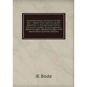   (German Edition) JE Bode 9785874946555  Books