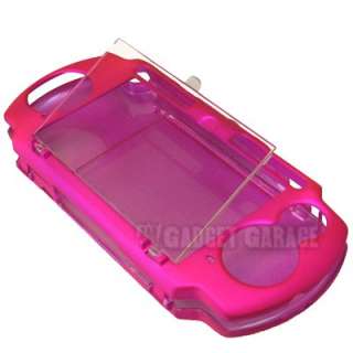 Rubber Hard Cover Case LCD Protector For Sony PSP 3000  