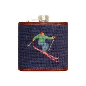    Skier Needlepoint Flask by Smathers & Branson