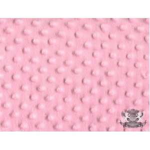  Minky Cuddle Dimple Dot PINK Fabric By the Yard 
