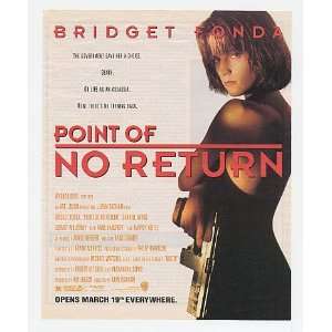  1993 Bridget Fonda Point of No Return Movie Promo Print Ad 