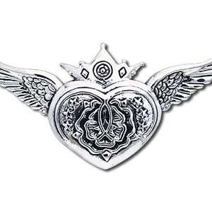   Magdalene Heart with Wings Pendant Necklace by Artist Brigid Ashwood