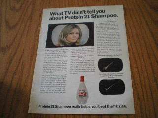 1971 Protein 21 Shampoo Ad What TV Didnt Tell You  