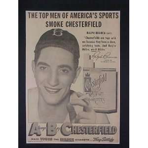 Ralph Branca Brooklyn Dodgers Pitcher 1949 Chesterfield Cigarette 14 X 