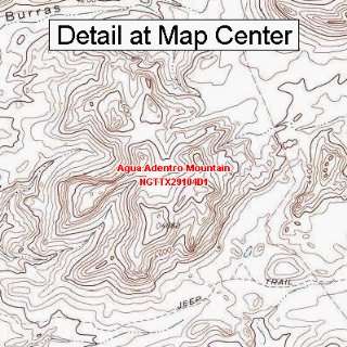  USGS Topographic Quadrangle Map   Agua Adentro Mountain 
