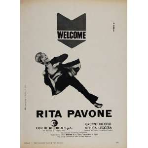  1967 Ad Rita Pavone Dischi Ricordi Italian Rock Singer 