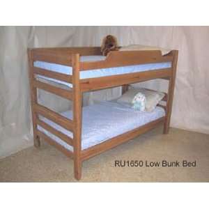  Low Height TwinTwin Bunk Bed Natural Lacquer