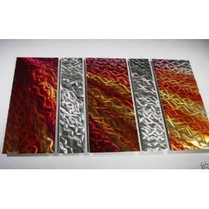  Multi Panel Abstract Metal Wall Art
