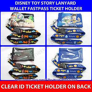 Disney Toy Story Buzz Woody KeyChain Lanyard Fastpass Ticket ID Holder 