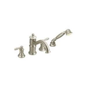 By Moen Two handle Roman tub with built in hand shower diverter 