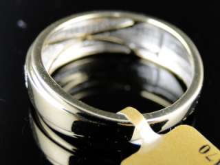 10k MENS YELLOW GOLD REAL WEDDING BAND DIAMOND 7.5 MM RING .40 CT 