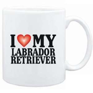    Mug White  I LOVE Labrador Retriever  Dogs