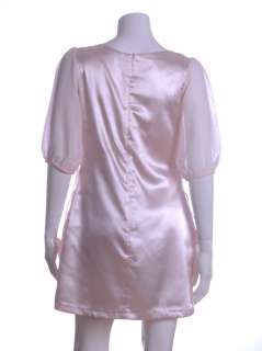 86 ELEGANT PLEATED DRAPING CHIFFON DRESS TUNIC US 2 4 S  