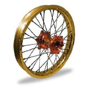  Wheel MX Rear Wheel Set   18x2.15   Gold Rim/Orange Hub 24 45864 HUB 