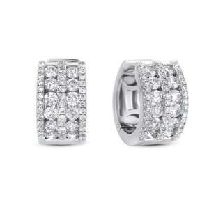  14k 1.21 Dwt Diamond White Gold Earrings   JewelryWeb 
